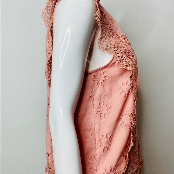 Entro USA Lace Crochet Ruffle Punk Top - Picture 4 of 12